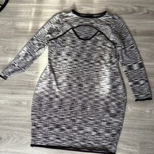 Gray Patterned Women's Dress